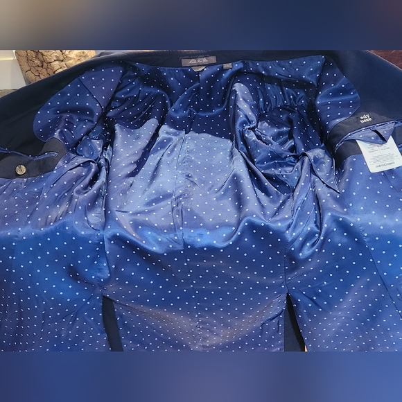 Indochino Wool Mohair Navy Suit Jacket Blazer sz 40R Pants sz 34 Two Button Blue - Picture 6 of 14